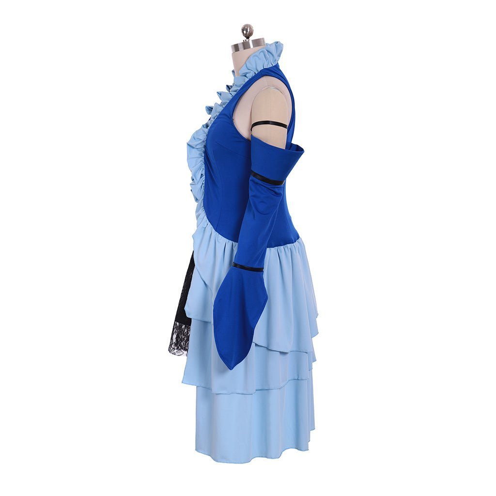 Final Fantasy X-2 Yuna Lenne Song Cosplay Costume with Earrings Set - Astricos-Astricos