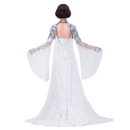 Final Fantasy XV Lunafreya Nox Fleuret Cosplay Costume - Elegant Evening Party Dress for Women-Astricos