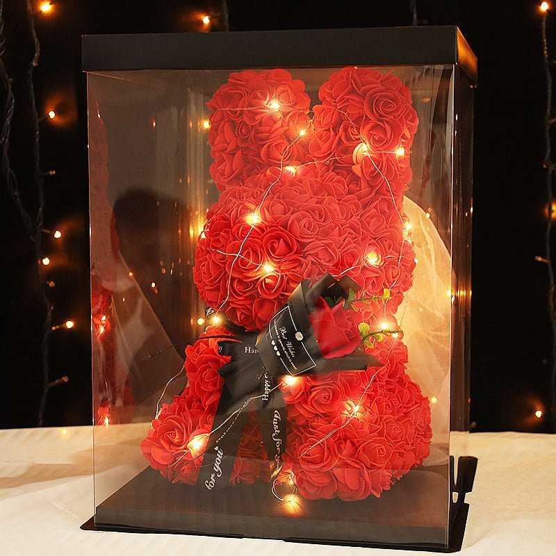 Forever Bloom Eternal Rose Bunny - Magical Gift for Love & Friendship | Astricos-Astricos