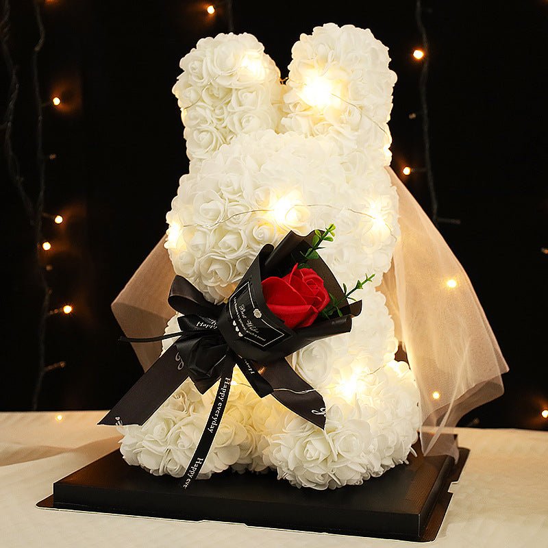 Forever Bloom Eternal Rose Bunny - Magical Gift for Love & Friendship | Astricos-Astricos