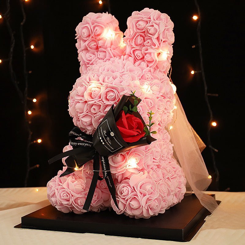 Forever Bloom Eternal Rose Bunny - Magical Gift for Love & Friendship | Astricos-Astricos