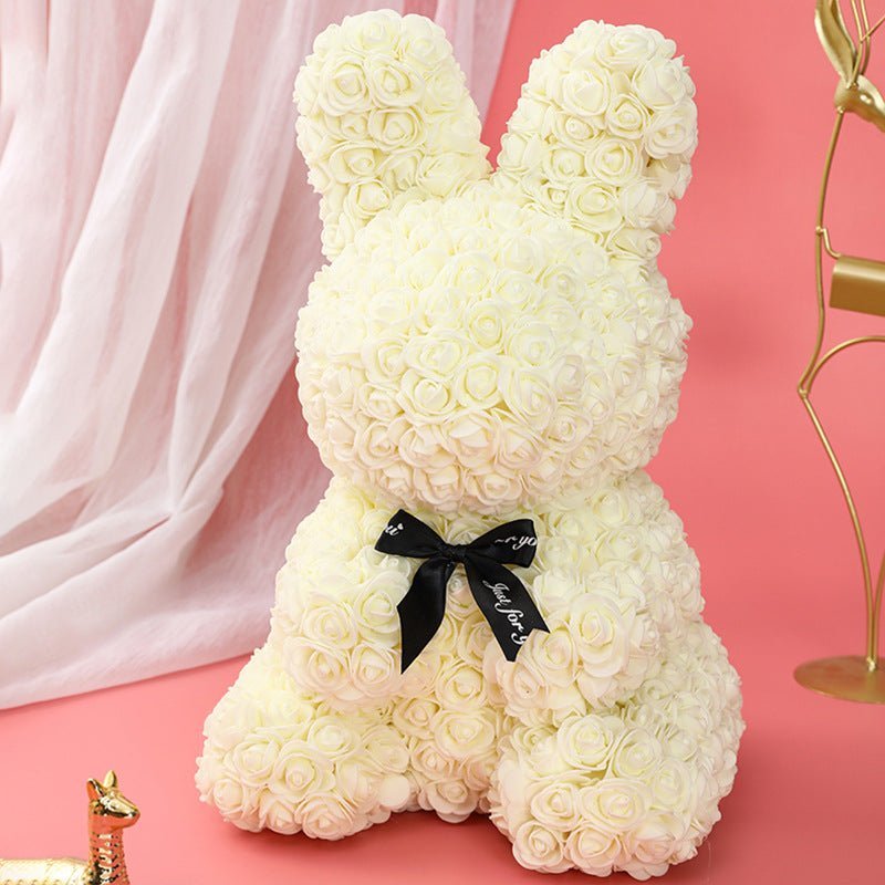 Forever Bloom Eternal Rose Bunny - Magical Gift for Love & Friendship | Astricos-Astricos
