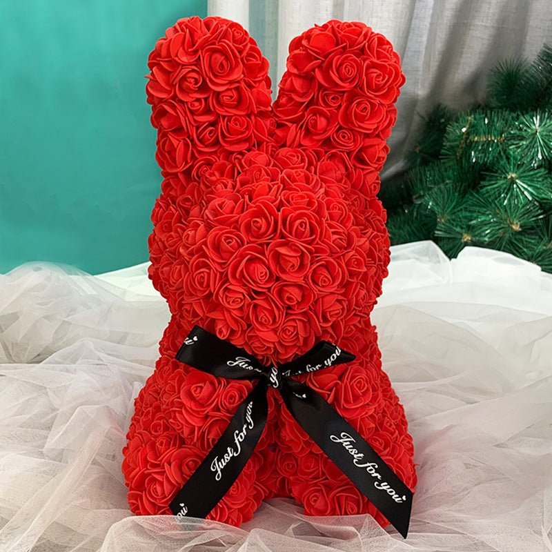 Forever Bloom Eternal Rose Bunny - Magical Gift for Love & Friendship | Astricos-Astricos