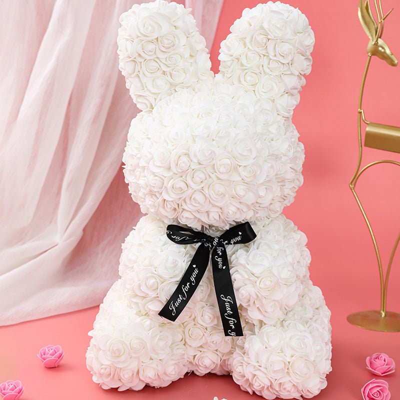 Forever Bloom Eternal Rose Bunny - Magical Gift for Love & Friendship | Astricos-Astricos