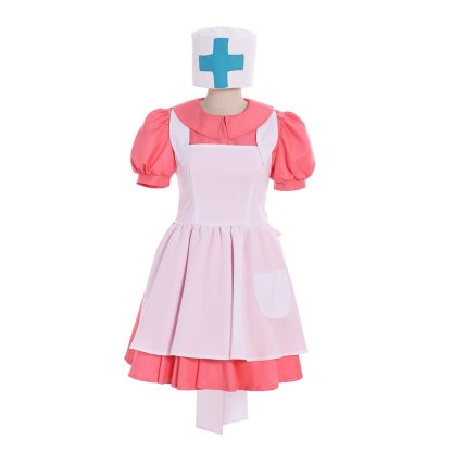 Nurse Joy Cosplay Costume Pink Dress with Hat – Anime-Inspired Outfit | Astricos-Astricos