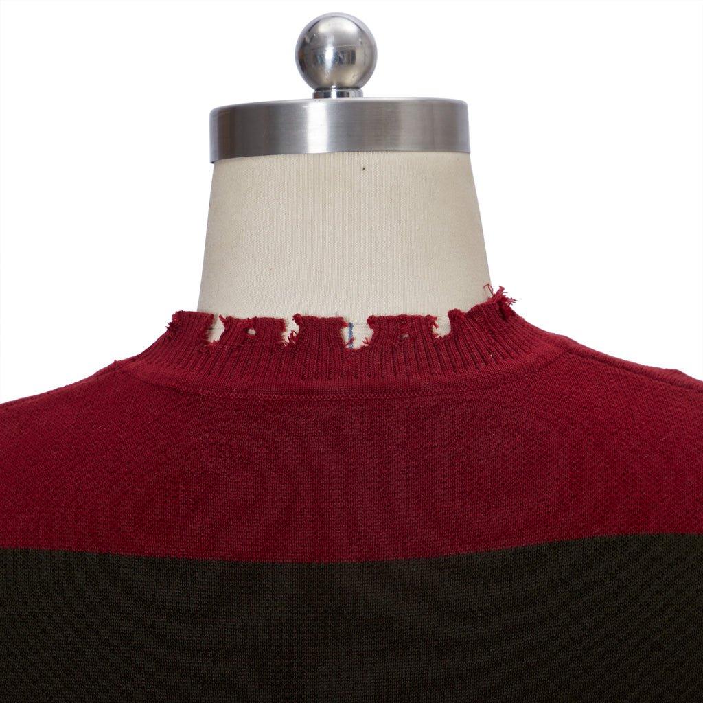 Freddy Krueger Cosplay Sweater - Nightmare Street Movie Red Striped Knit Shirt | Astricos-Astricos
