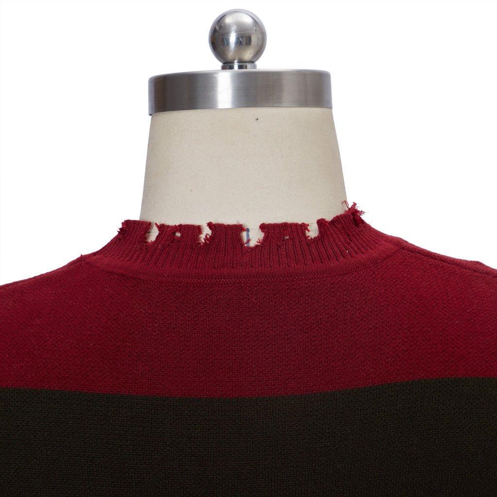 Freddy Krueger Cosplay Sweater - Nightmare Street Movie Red Striped Knit Shirt | Astricos-Astricos