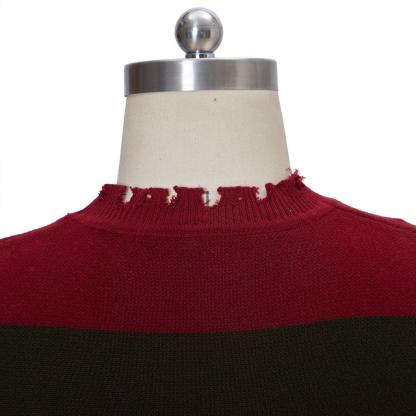 Freddy Krueger Cosplay Sweater - Nightmare Street Movie Red Striped Knit Shirt | Astricos-Astricos