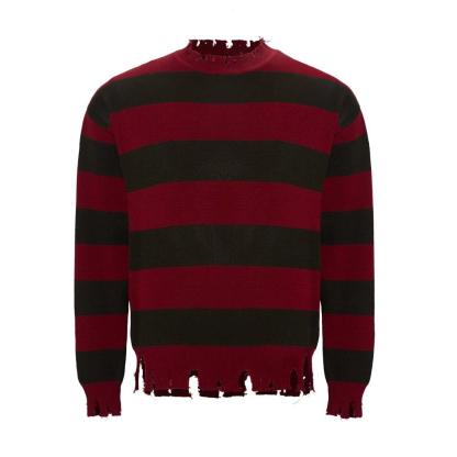 Freddy Krueger Cosplay Sweater - Nightmare Street Movie Red Striped Knit Shirt | Astricos-Astricos
