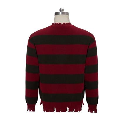 Freddy Krueger Cosplay Sweater - Nightmare Street Movie Red Striped Knit Shirt | Astricos-Astricos