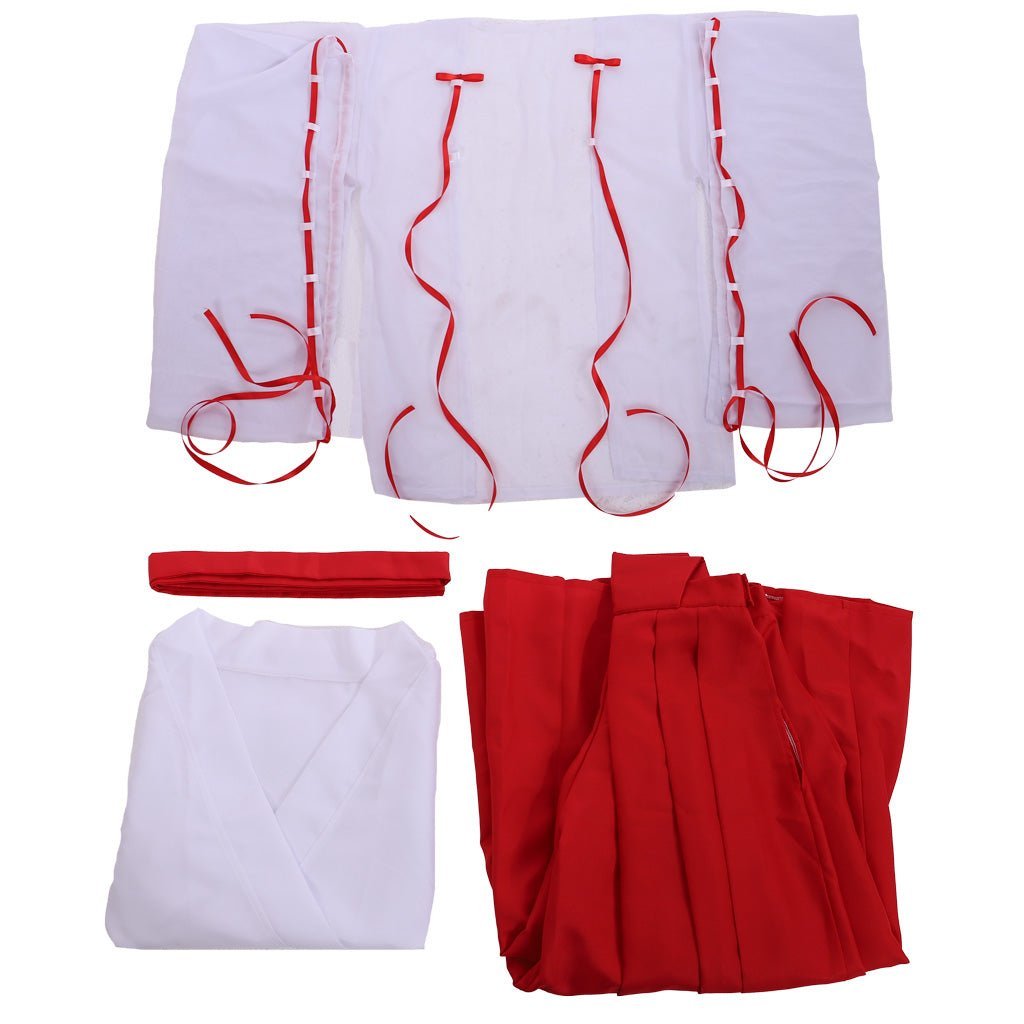 Authentic Inuyasha Kikyo Cosplay Kimono Costume Full Set | Astricos-Astricos