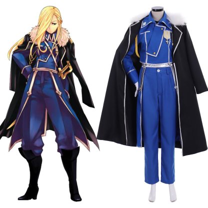 Fullmetal Alchemist Olivier Mira Armstrong Cosplay Costume - Authentic Military Uniform-Astricos