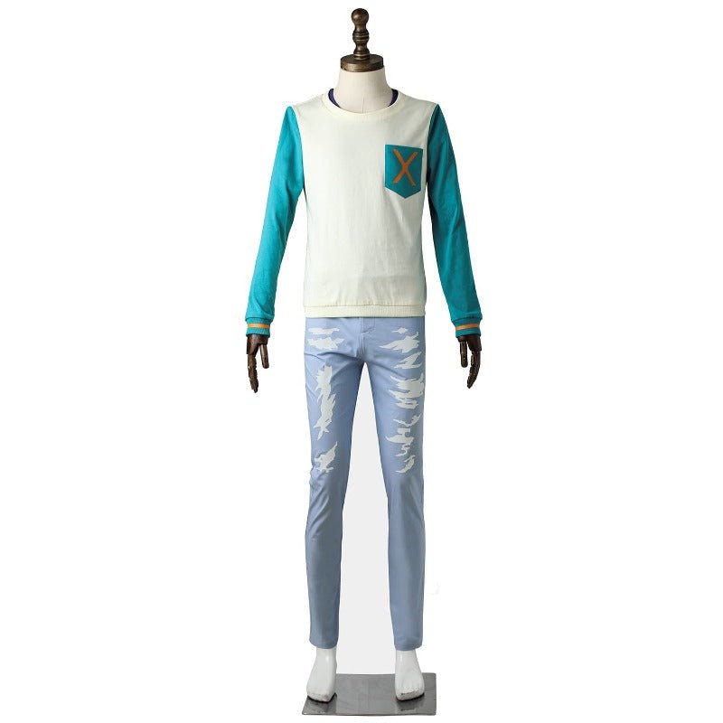 Game A3! Sakisaka Muku Daily Sweater + Black Pants Cosplay Costume for Adults - Astricos