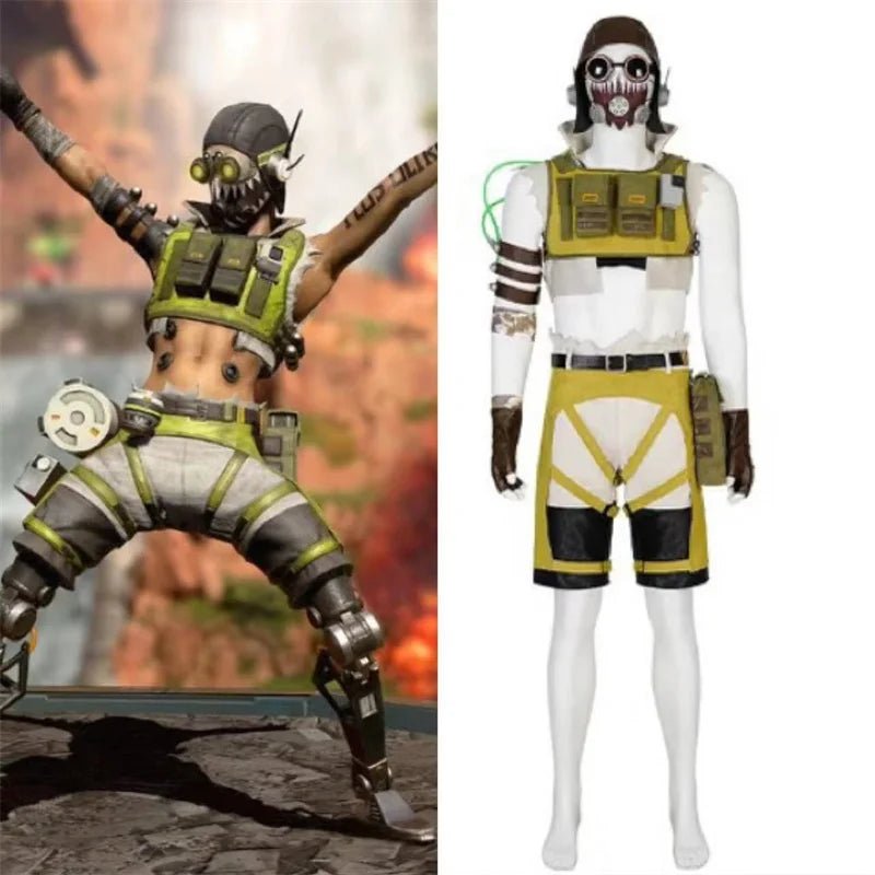 Apex Legends Octane Cosplay Costume - Full Octavio Silva Outfit with Accessories for Halloween & Carnival-Astricos