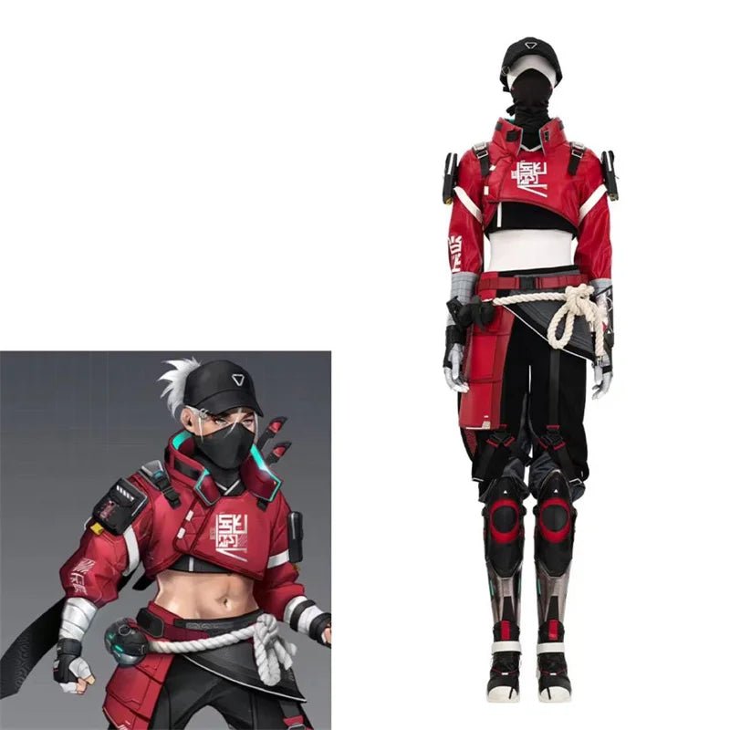 Apex Legends Wraith Cosplay Costume - Red Leather Coat & Accessories Full Set-Astricos