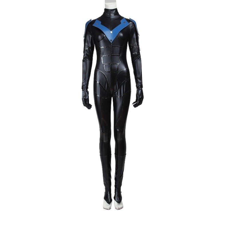 Game Bat Arkham City Clothes Cosplay Costume Dick Grayson Role - playing Bodysuit Halloween Carnival Outfit With Shoe Covers - Astricos