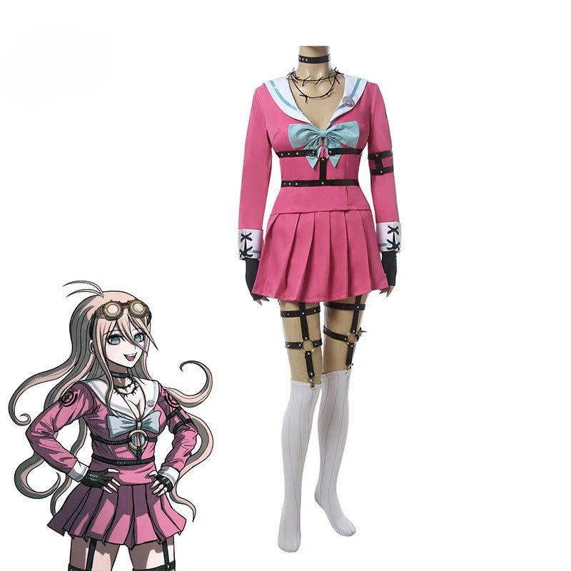 Danganronpa Miu Iruma Pink School Uniform Cosplay Costume for Women - Halloween & Anime Events-Astricos