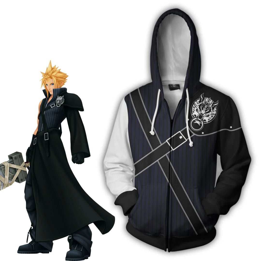 Final Fantasy VII Remake Cloud Strife Cosplay Costume - Unisex 3D Print Hoodie-Astricos