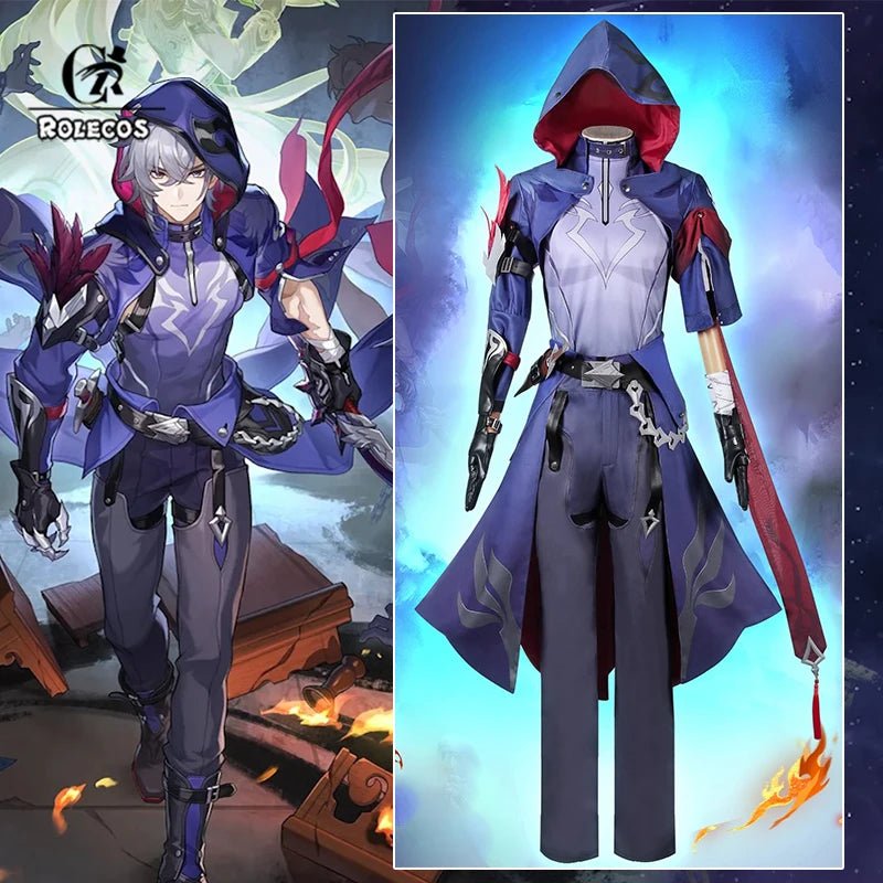 Honkai Star Rail Moze Cosplay Costume - The Crow-Feathered Weirdo Shadow Guard Men Outfit-Astricos