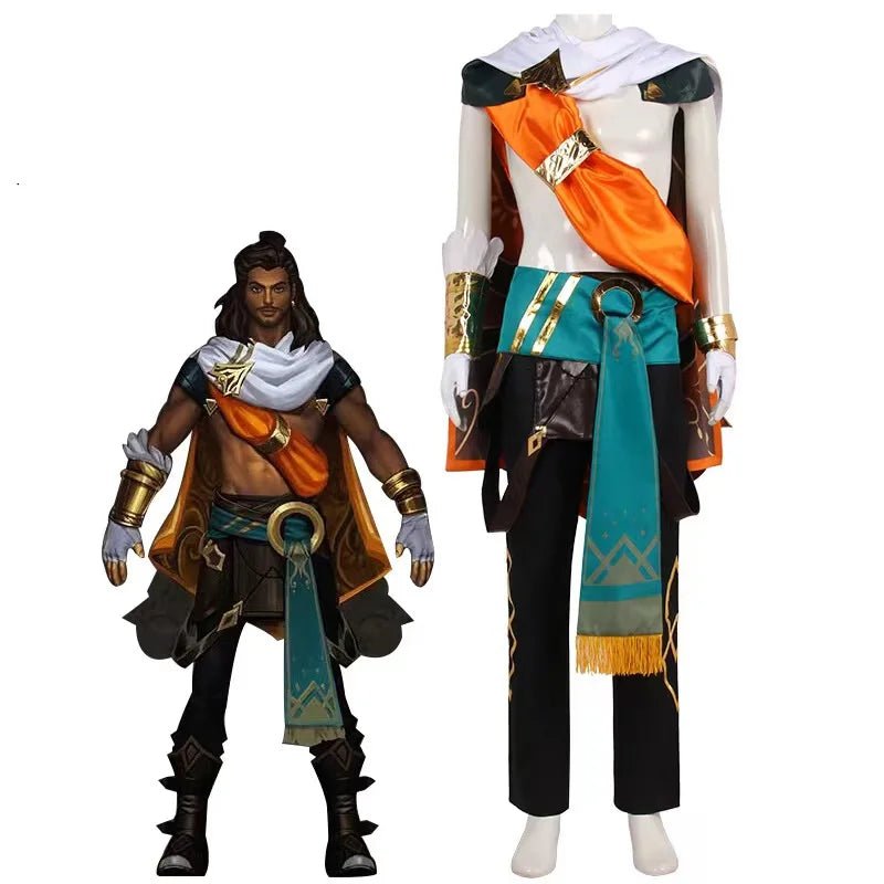 LOL Akshan Cosplay Costume Full Set for Men - Halloween & Party Outfits | Astricos-Astricos