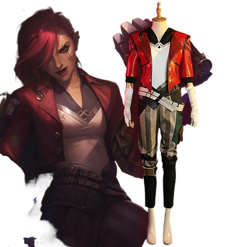 LOL Arcane Vi Cosplay Costume for Women - Halloween & Carnival Uniform Suit-Astricos
