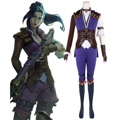 LOL Caitlyn Violet Battle Of Two Cities Cosplay Costume - Caitlyn Kiramman Outfit-Astricos