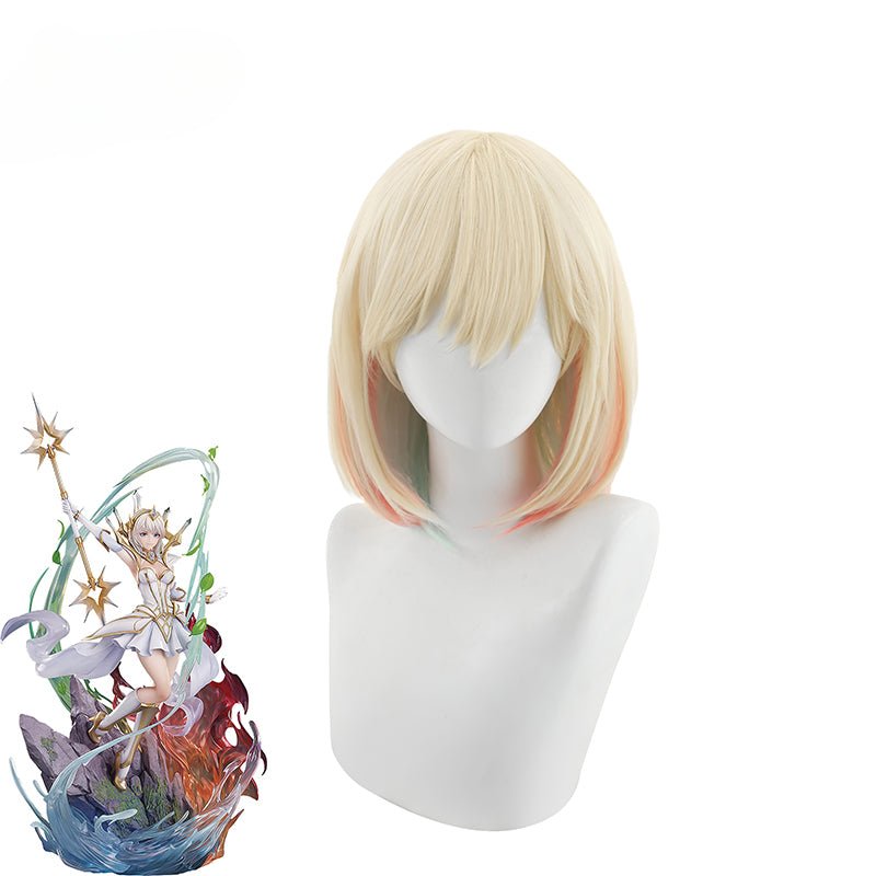 Elementalist Lux Cosplay Wig - 30cm Mixed Color Heat Resistant Synthetic Hair for Women-Astricos