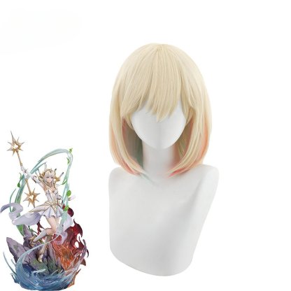 Elementalist Lux Cosplay Wig - 30cm Mixed Color Heat Resistant Synthetic Hair for Women-Astricos