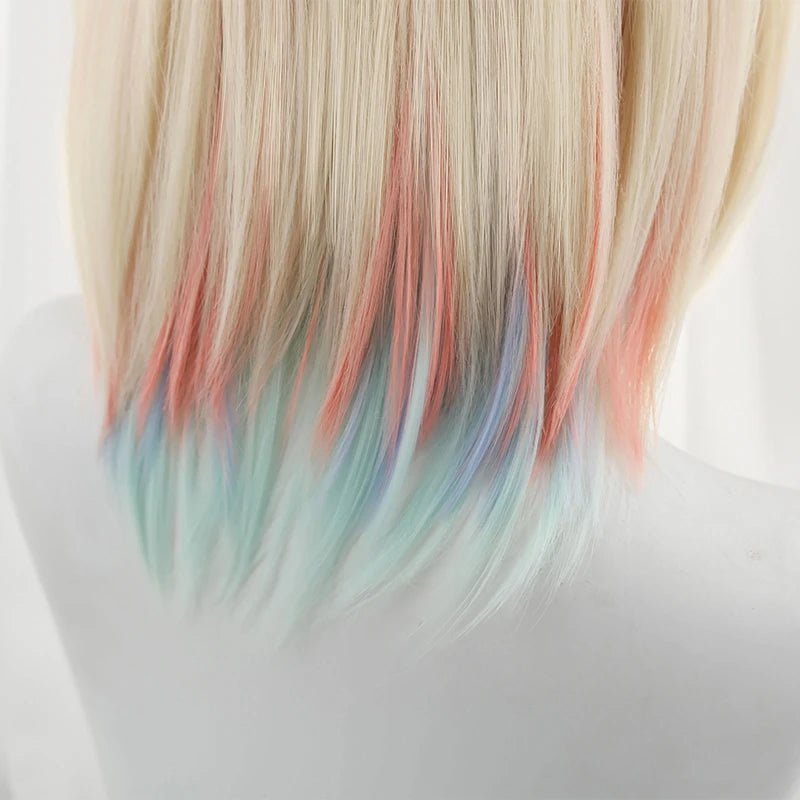 Elementalist Lux Cosplay Wig - 30cm Mixed Color Heat Resistant Synthetic Hair for Women-Astricos