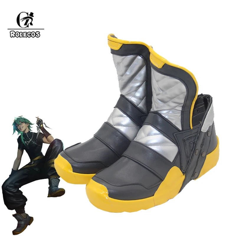 Heartsteel Ezreal Cosplay Shoes - League of Legends LOL Flat Men's Zipper Sports Shoes for Halloween Party-Astricos