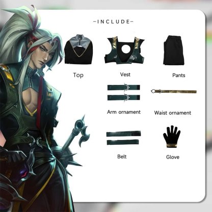 LOL HEARTSTEEL Yone Cosplay Costume for Adult Men - Authentic Roleplay Outfit-Astricos