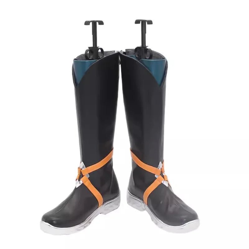 LOL HEARTSTEEL Yone Cosplay Shoes - Men's Zipper High Boots for Halloween & Parties-Astricos