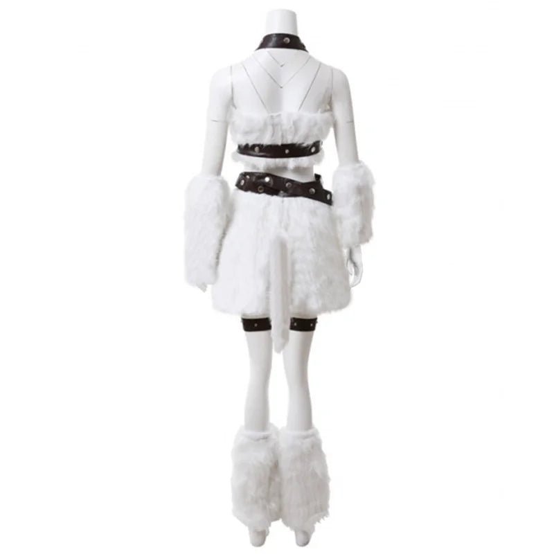 LOL Kitty Cat Katarina Cosplay Costume - White Battle Suit for Adult Women Halloween Carnival Party-Astricos