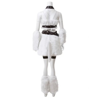 LOL Kitty Cat Katarina Cosplay Costume - White Battle Suit for Adult Women Halloween Carnival Party-Astricos