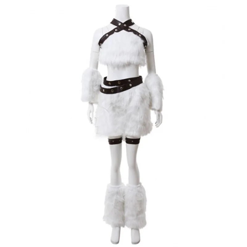 LOL Kitty Cat Katarina Cosplay Costume - White Battle Suit for Adult Women Halloween Carnival Party-Astricos