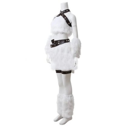 LOL Kitty Cat Katarina Cosplay Costume - White Battle Suit for Adult Women Halloween Carnival Party-Astricos