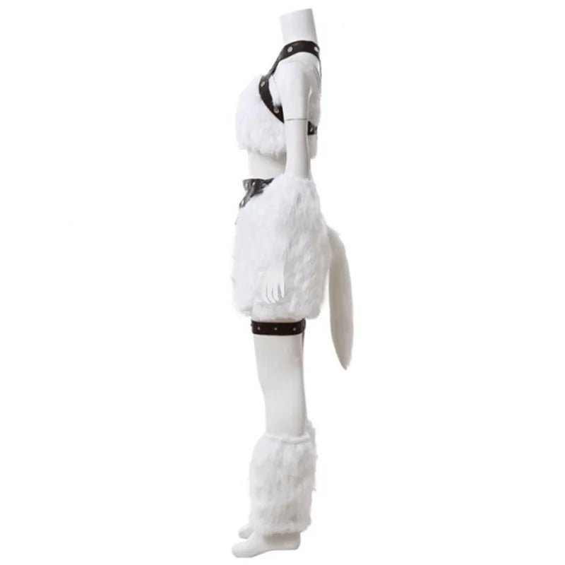 LOL Kitty Cat Katarina Cosplay Costume - White Battle Suit for Adult Women Halloween Carnival Party-Astricos