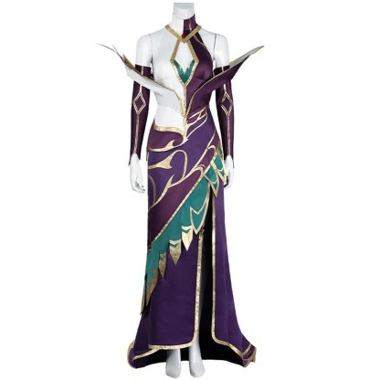 Sexy LOL Morgana Cosplay Costume Dress with Accessories for Women - Halloween & Carnival Outfit-Astricos