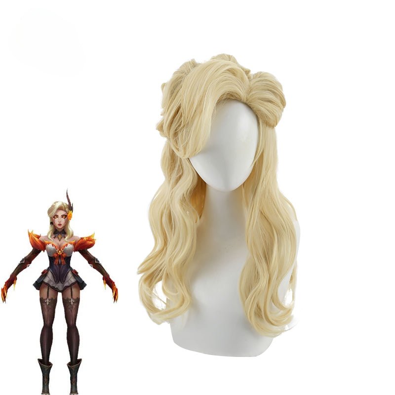 High Noon Evelynn Cosplay Wig - 55cm Blonde Women Wigs for League of Legends Fans-Astricos