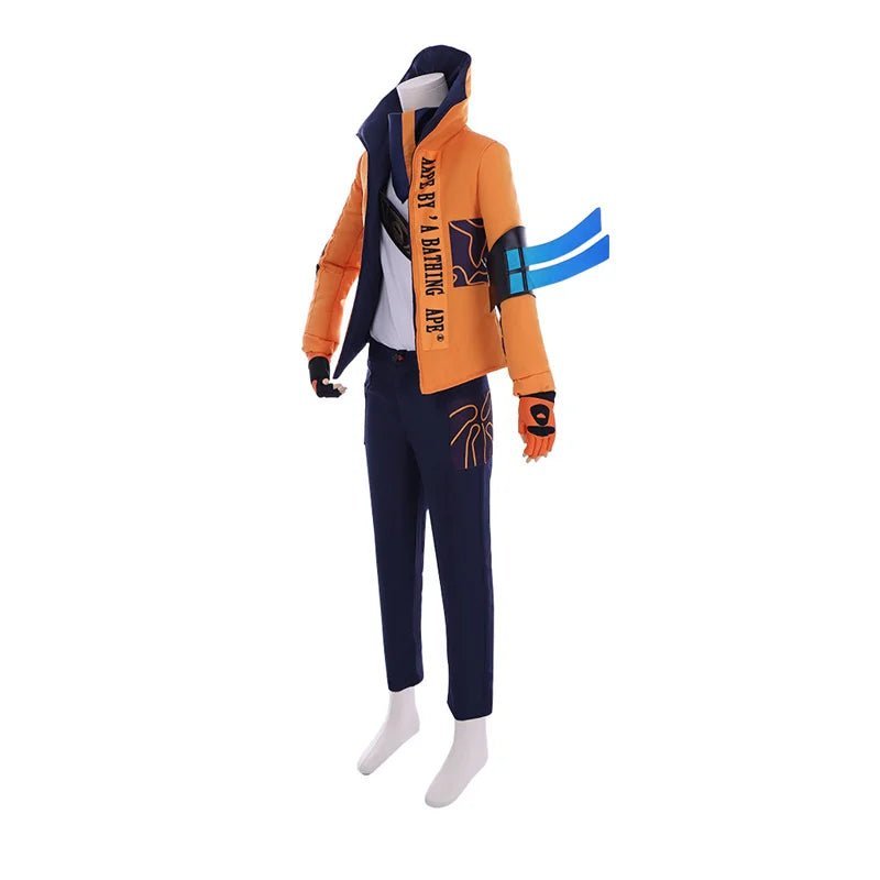 Yasuo Cosplay Costume - League of Legends The Unforgiven Uniform Orange Top for Halloween Carnival-Astricos