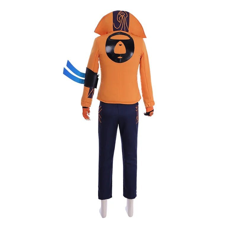 Yasuo Cosplay Costume - League of Legends The Unforgiven Uniform Orange Top for Halloween Carnival-Astricos