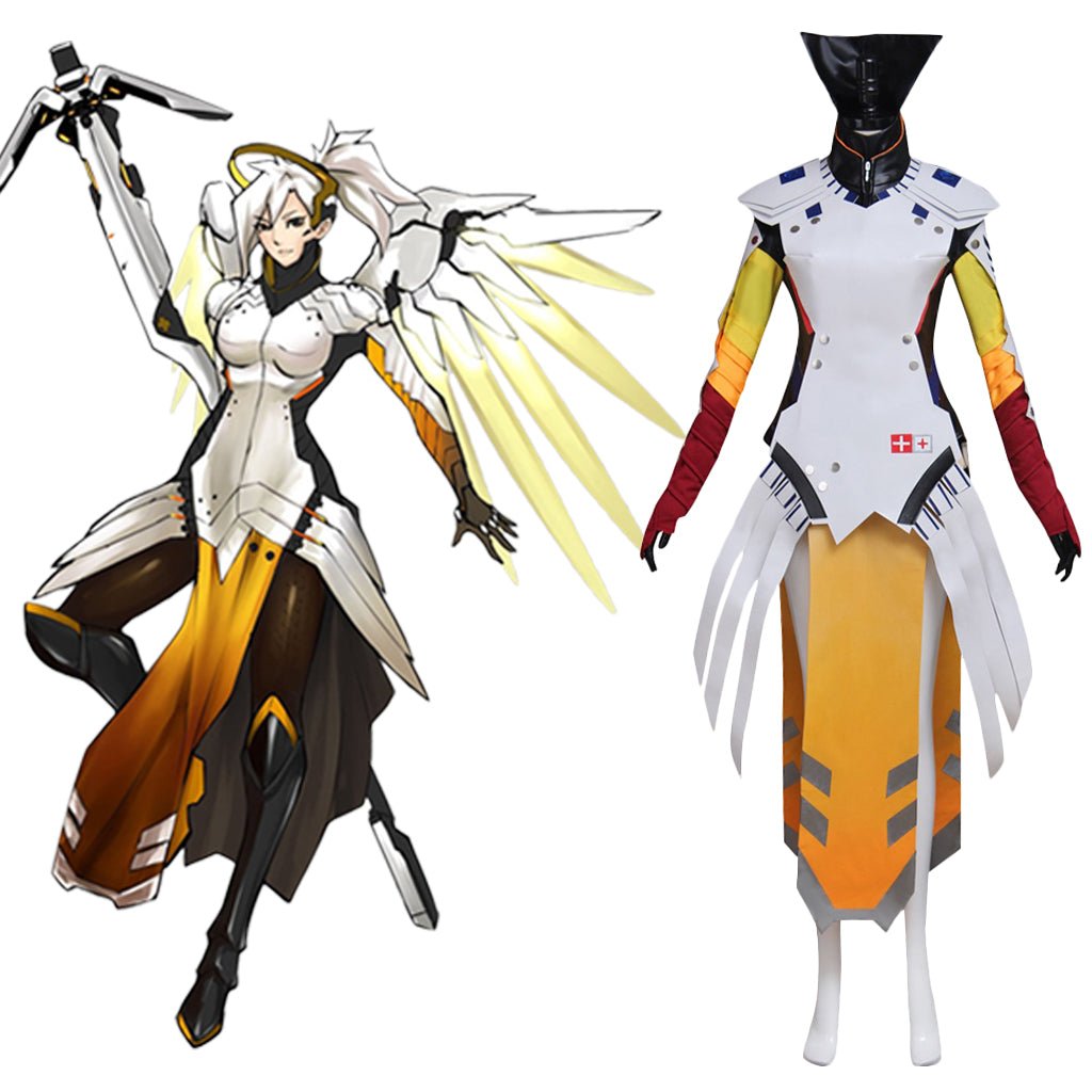 Fantasy Battle Jumpsuit Mercy Cosplay Costume – Perfect for Fans & Events-Astricos
