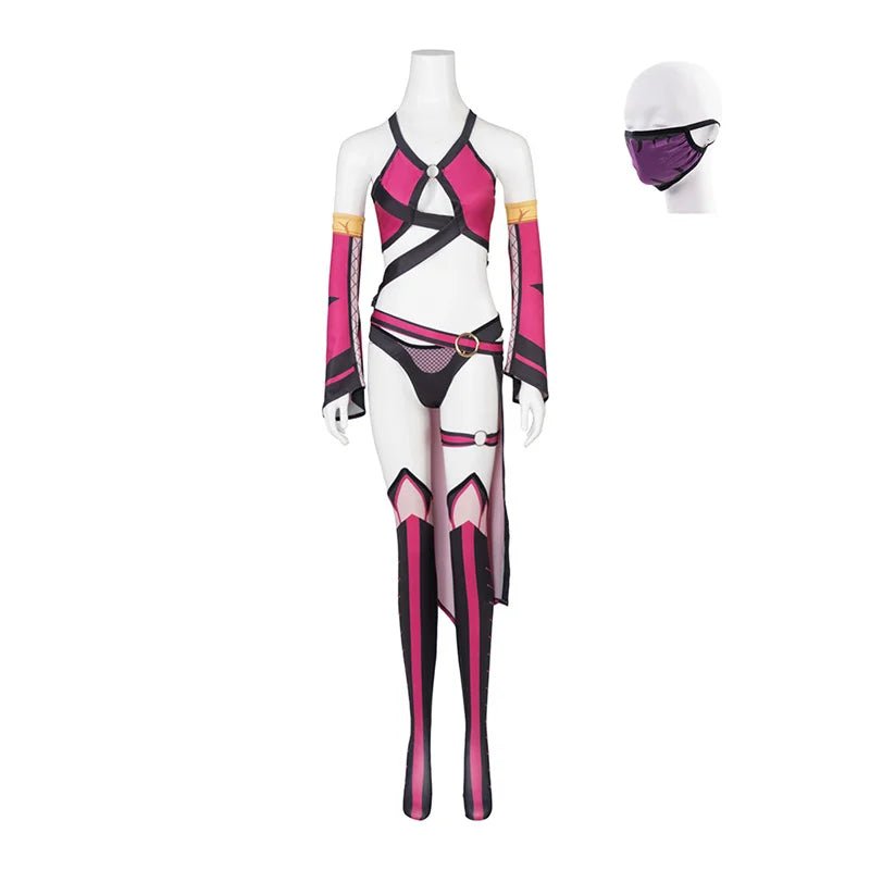 Sexy Mileena Cosplay Costume - Full Battle Suit Set for Women | Halloween Outfits-Astricos