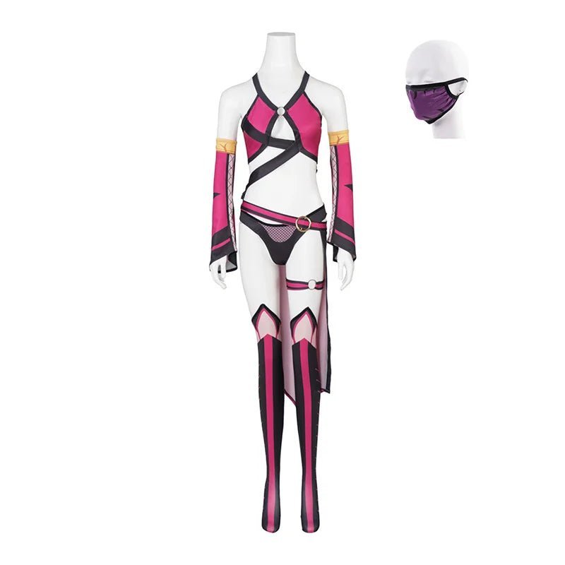 Sexy Mileena Cosplay Costume - Full Battle Suit Set for Women | Halloween Outfits-Astricos