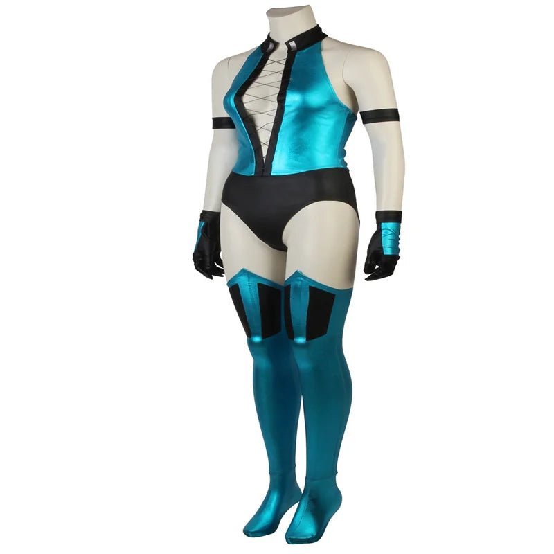 Sexy Mortal Kombat Kitana Cosplay Costume - Women's Battle Suit & Tights-Astricos