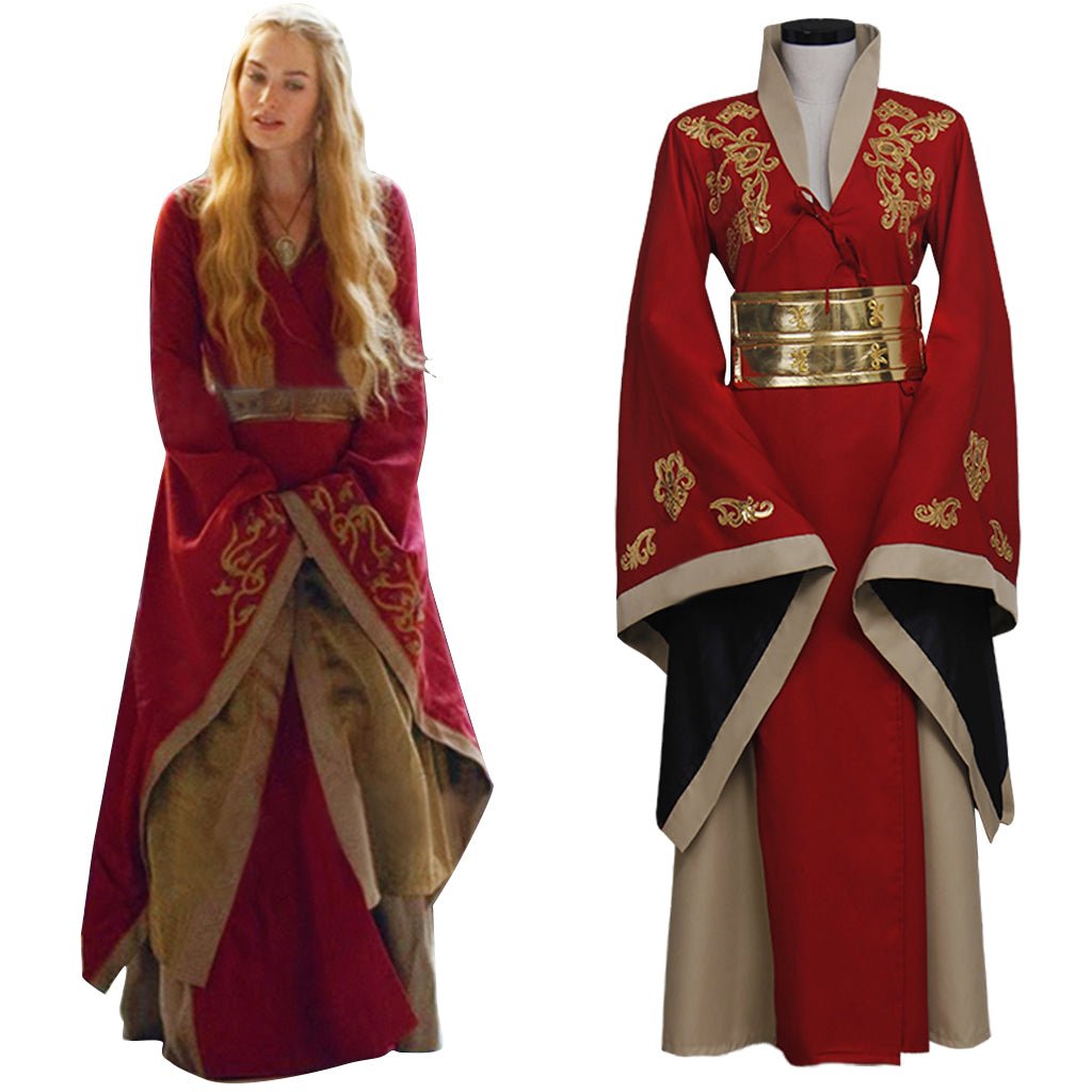 Queen Cersei Lannister Game of Thrones Cosplay Dress - Authentic Red Women's Costume-Astricos