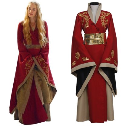 Queen Cersei Lannister Game of Thrones Cosplay Dress - Authentic Red Women's Costume-Astricos