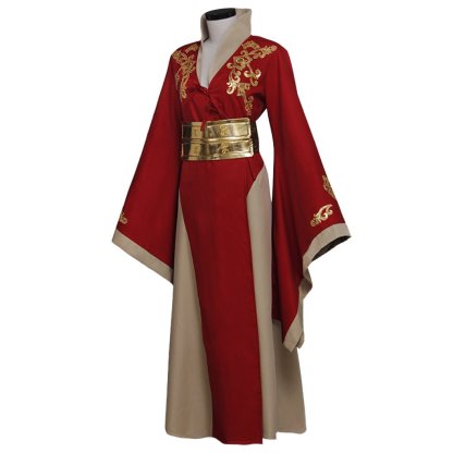 Queen Cersei Lannister Game of Thrones Cosplay Dress - Authentic Red Women's Costume-Astricos