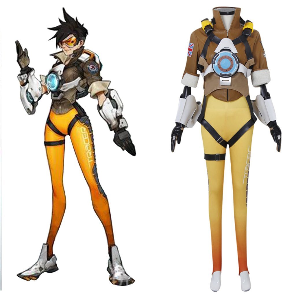 Tracer Cosplay Costume - Overwatch Battle Uniform Suit for Gamers & Fans | Astricos-Astricos