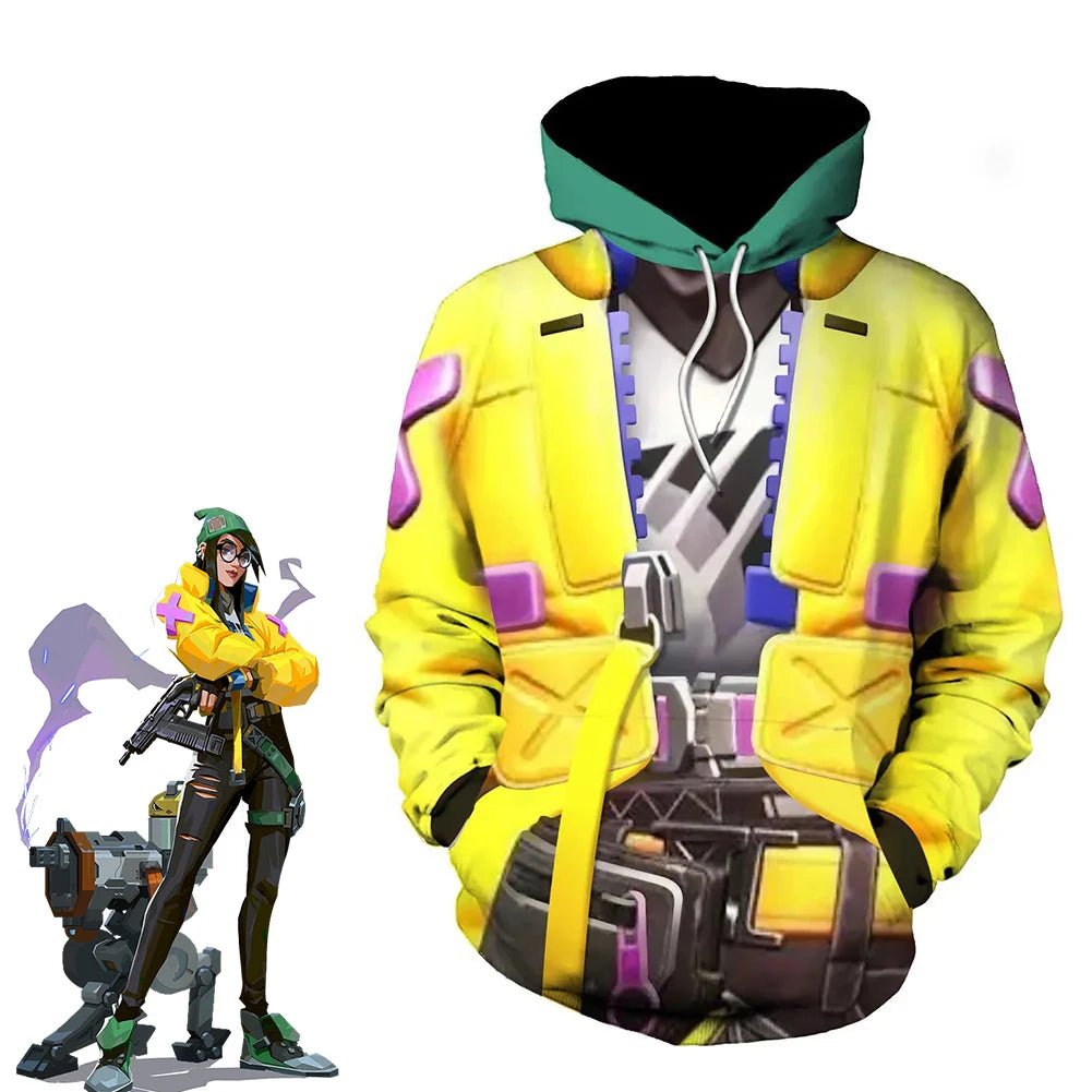Game Valorant Killjoy Cosplay Fantasia Costume Unisex 3D Printed Hoodie Pullover Halloween Carnival Party Disguise Sweatshirt - Astricos